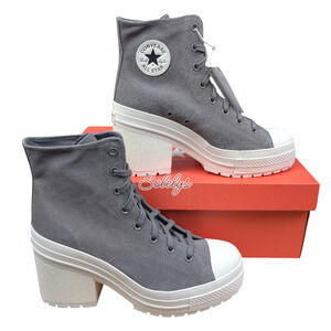 Converse Chuck 70 De Luxe Heel Platform Sharkskin Suede Sneaker Boot M10 W12 NEW